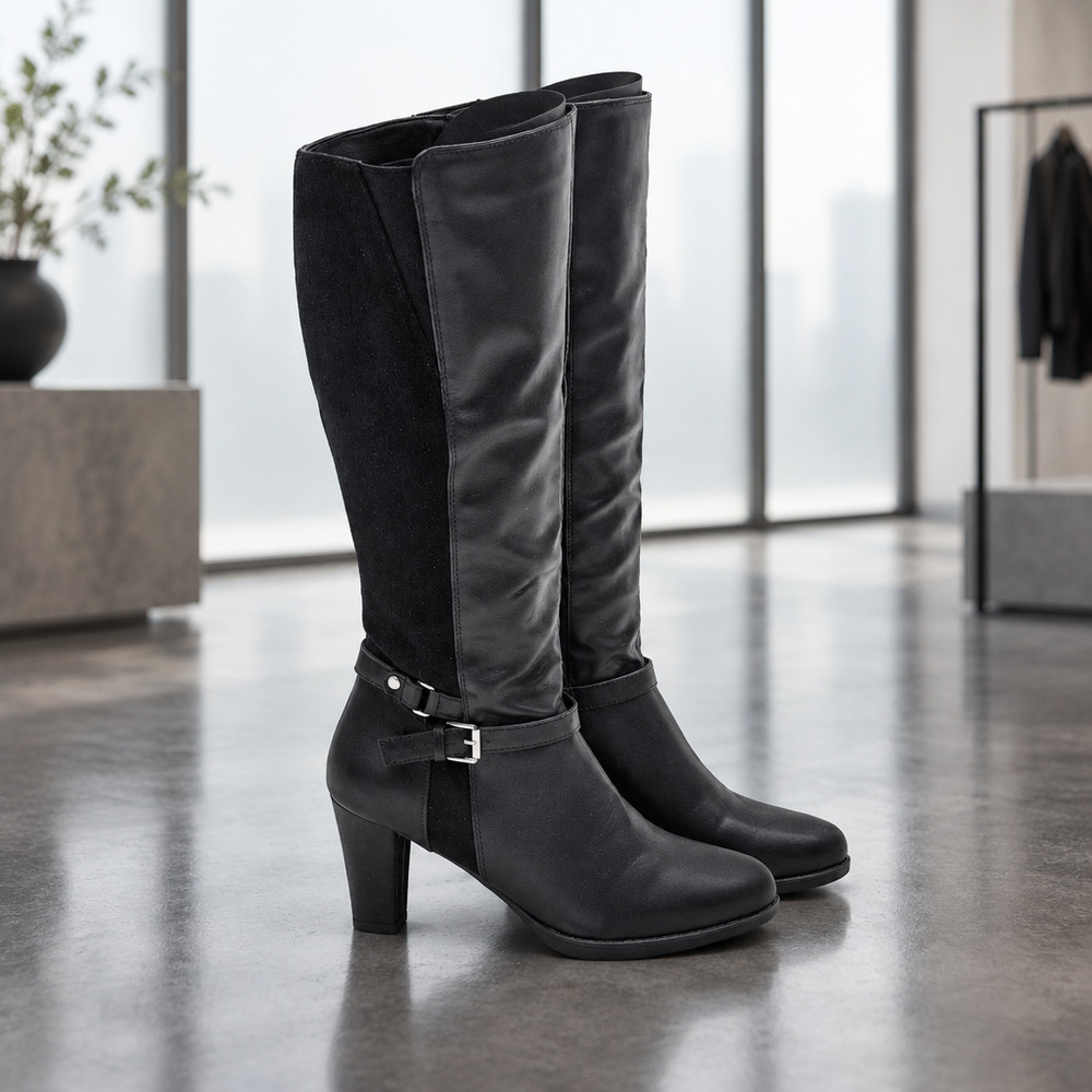 NWOB KNEE HIGH FASHION HIGH HEEL BOOTS SIZE 10